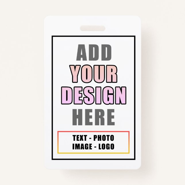 Custom Personalised Office Event Identity Badge ID Badge (Front)