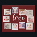 Custom Personalised One of a Kind 10 Photo Family Faux Canvas Print<br><div class="desc">10 photo template created by you personalised wall art - Faux Wrapped Canvas Print from Ricaso - add your own photographs and text to this great faux canvas</div>
