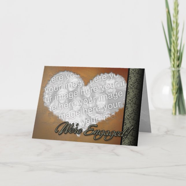 Custom Personalised Online Engagement Card (Front)