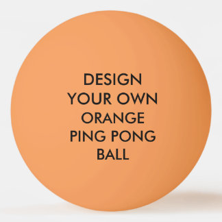 Custom Personalised ORANGE Ping Pong Ball