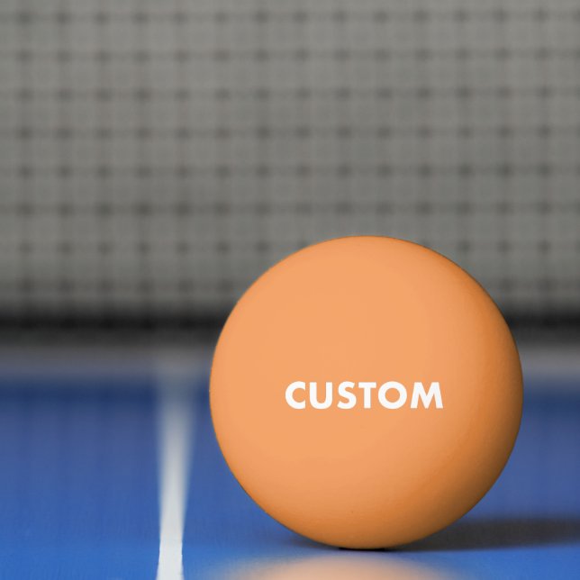 Custom Personalised ORANGE Table Tennis Ping Pong Ball (Net)