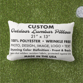 Custom personalised Outdoor Lumbar Pillow - 21"