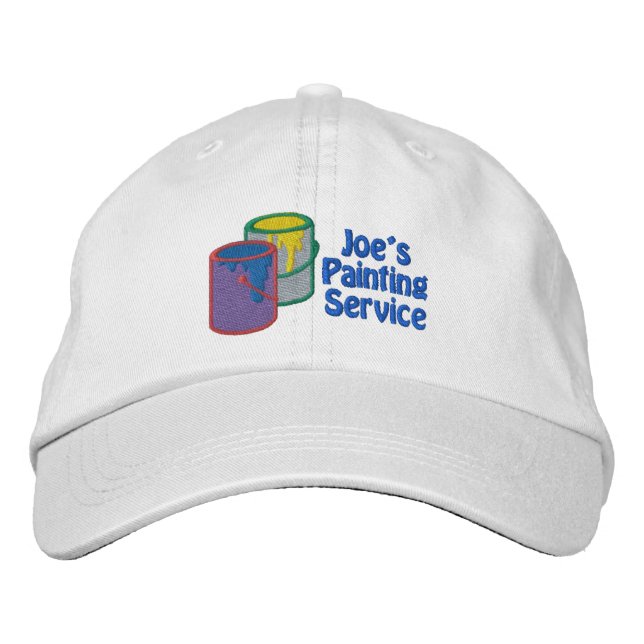 Custom Personalised Painter Hats - Add Text (Front)