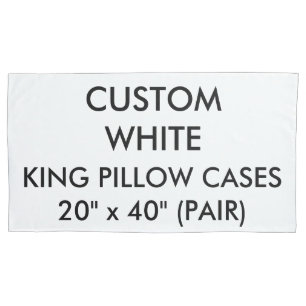 Custom Personalised Pair of King Size Pillow Cases