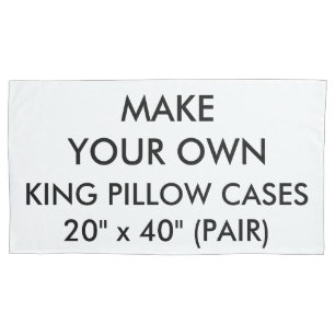 Custom Personalised Pair of King Size Pillow Cases