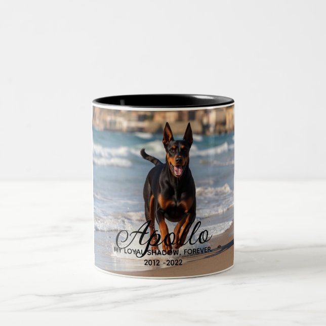 Custom Personalised Pet Memorial Two-Tone Coffee Mug (Center)