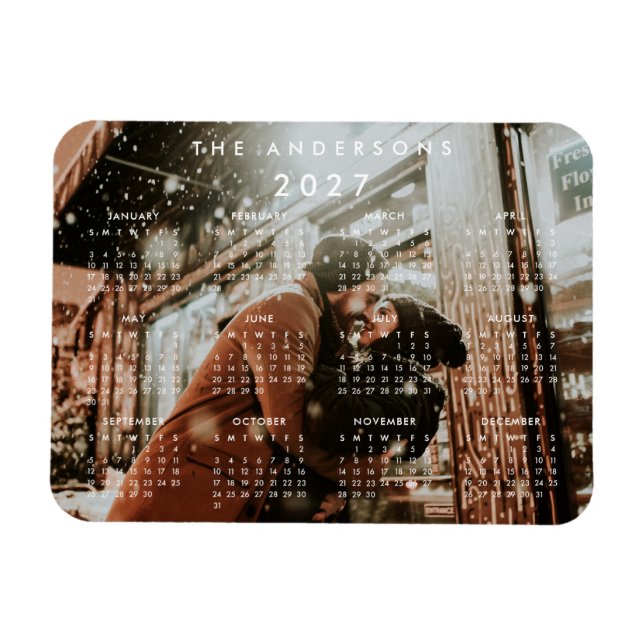 Custom Personalised Photo 2023 Calendar Magnet (Horizontal)