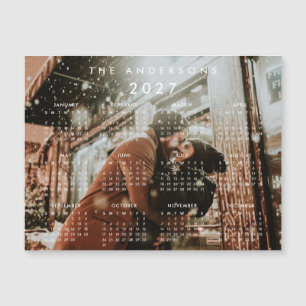 Custom Personalised Photo 2027 Calendar Magnet
