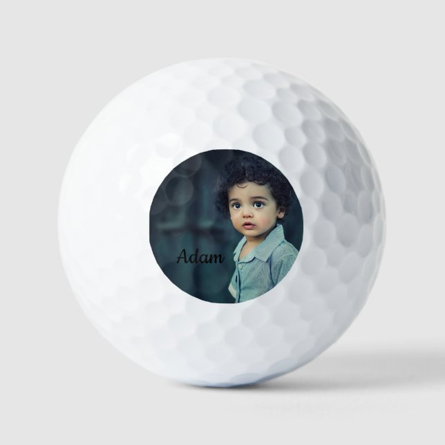 Custom Personalised Photo and Text  Golf Balls (Front)