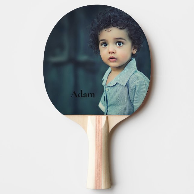 Custom Personalised Photo and Text   Ping Pong Paddle (Front)