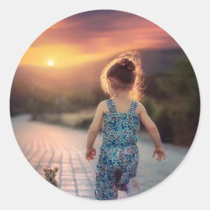 Custom Personalised Photo Classic Round Sticker
