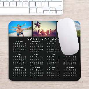 Custom Personalised Photo Collage 2022 Calendar Mouse Pad