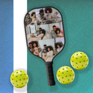 Custom Personalised Photo Collage and Text Pickleball Paddle