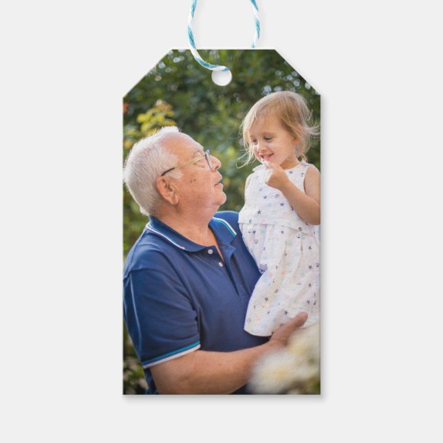 Custom Personalised Photo  Gift Tags (Front)