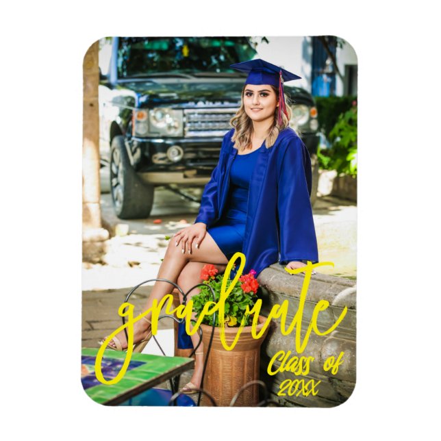 Custom Personalised Photo Graduation Announcement Magnet (Vertical)