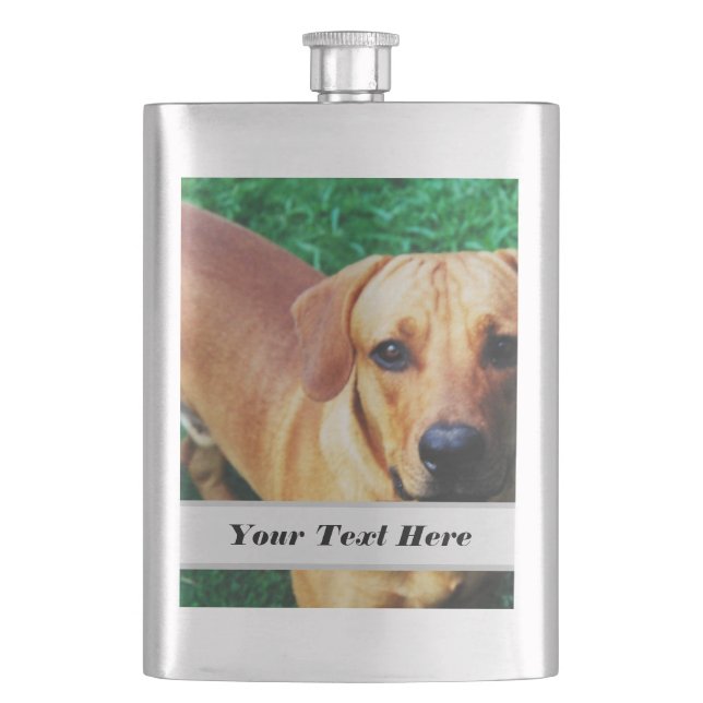 Custom Personalised Photo Hip Flask (Front)