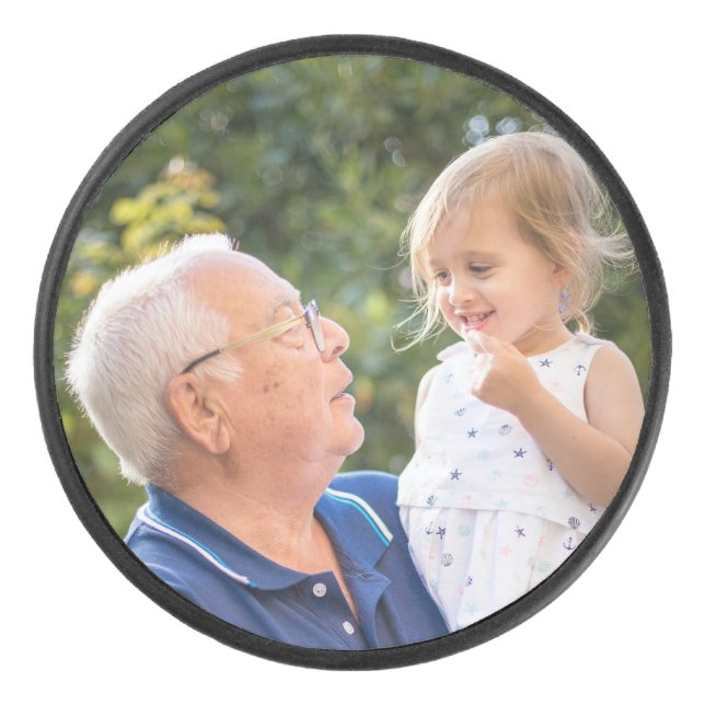 Custom Personalised Photo  Hockey Puck (Front)