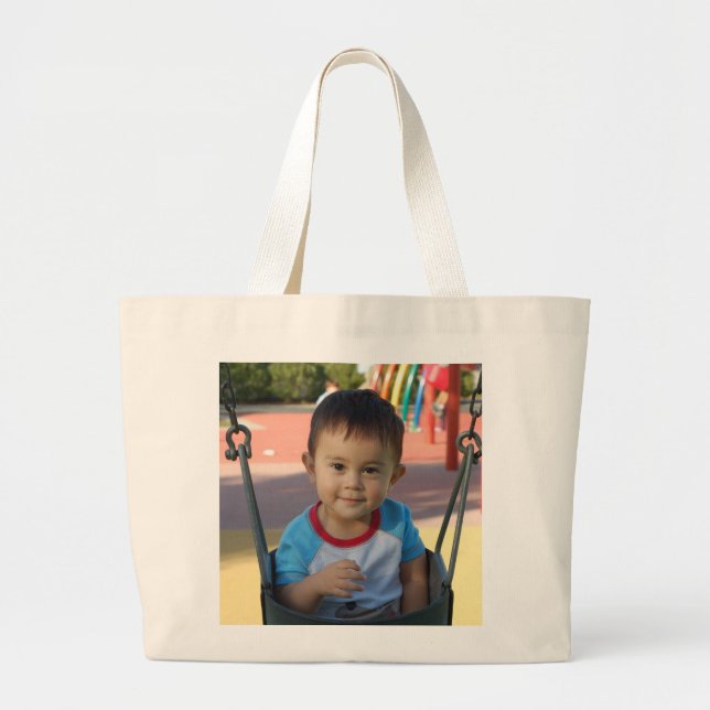 Custom Personalised Photo Large Tote Bag (Front)
