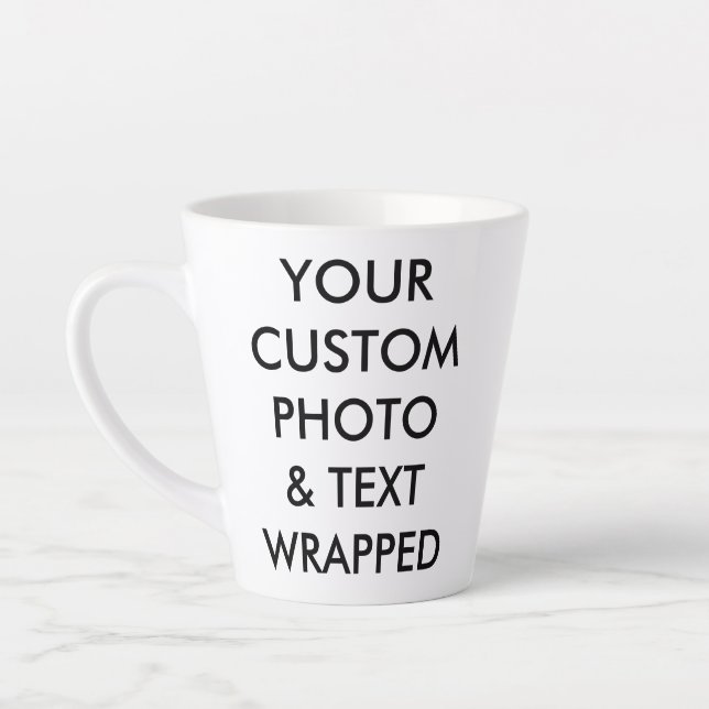 Custom Personalised PHOTO LATTE MUG SMALL 12oz (Left)