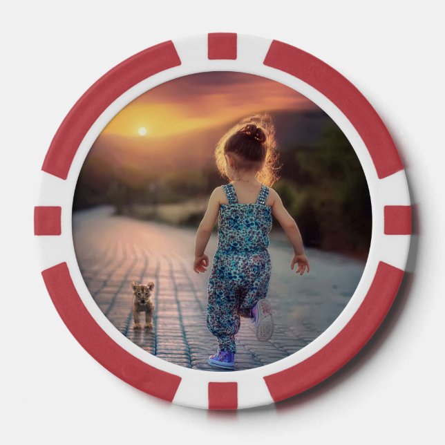Custom Personalised Photo  Poker Chips (Front)