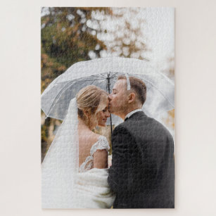 Custom Personalised Photo Simple Love Quote Text J Jigsaw Puzzle