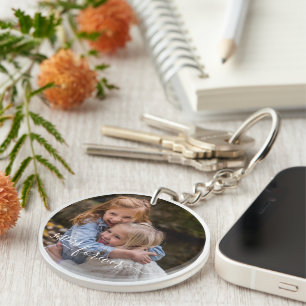 Custom Personalised Photo Template Sisters Forever Key Ring