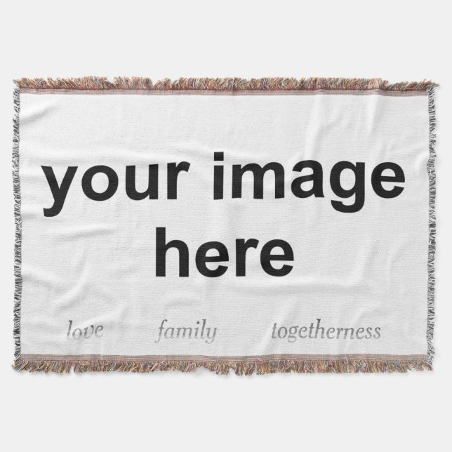 Custom Personalised Photo Throw Blanket (Front)
