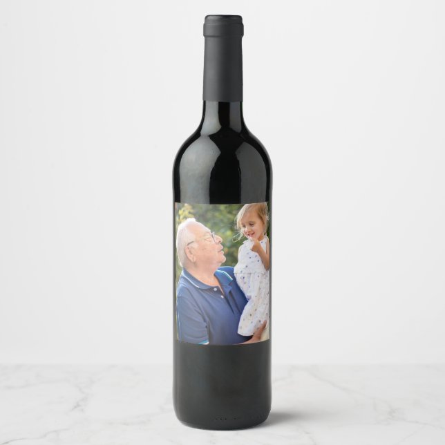Custom Personalised Photo  Wine Label (Front)