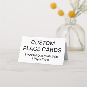 Custom Personalised Place Cards Blank Template