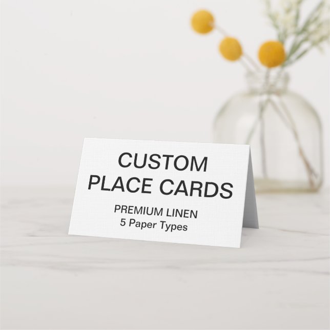 Custom Personalised Place Cards Blank Template (Front)