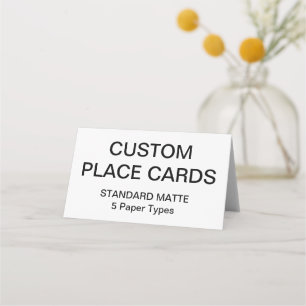 Custom Personalised Place Cards Blank Template