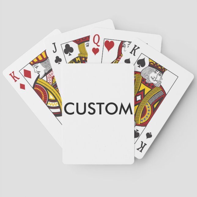 Custom Personalised Playing Cards Blank Template (Back)