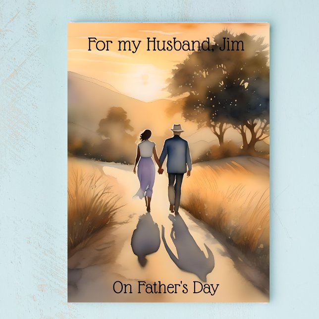 Custom Personalised Poem Trifold Father's Day Card (background image by freepik
)