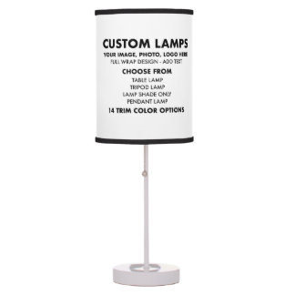 Custom personalised POLYESTER Shade TABLE Lamp