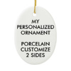 Custom Personalised PORCELAIN OVAL PHOTO ORNAMENT