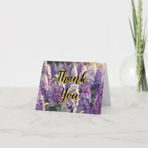 Custom Personalised Purple Lilac Thank You Card