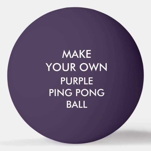 Custom Personalised PURPLE Ping Pong Ball (Front)