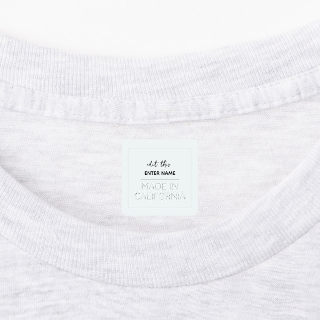 custom personalised quilt label (Affixed)