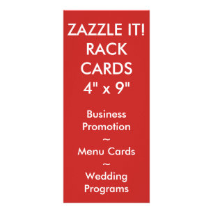 Custom Personalised Rack Card Blank Template