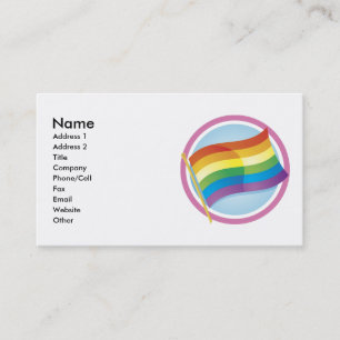 Custom Personalised Rainbow Flag Biz Cards