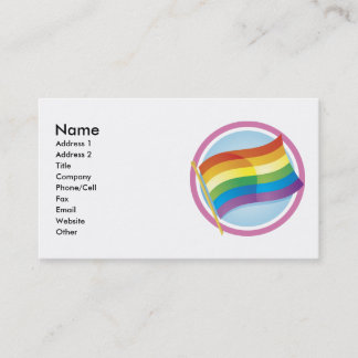 Custom Personalised Rainbow Flag Biz Cards