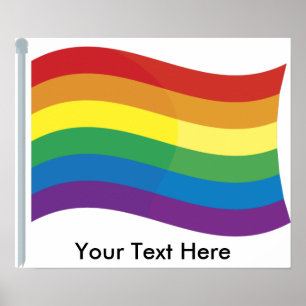 Custom Personalised Rainbow Flag Poster