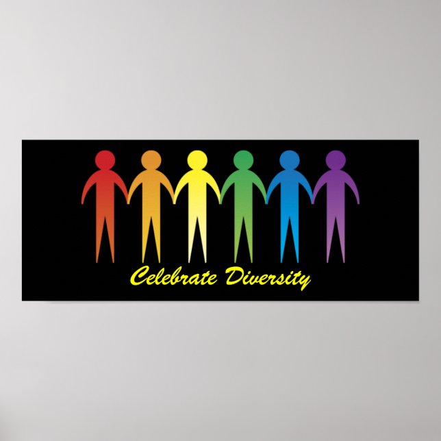 Custom Personalised Rainbow Pride Banners Poster (Front)