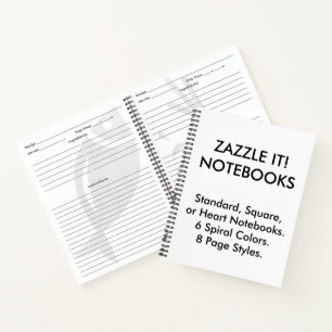 Custom Personalised Recipe Notebook Blank Template