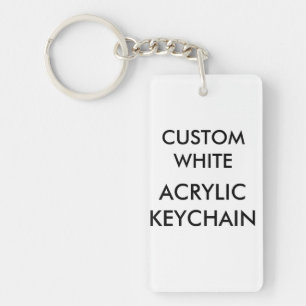Custom Personalised Rectangular Acrylic Keychain