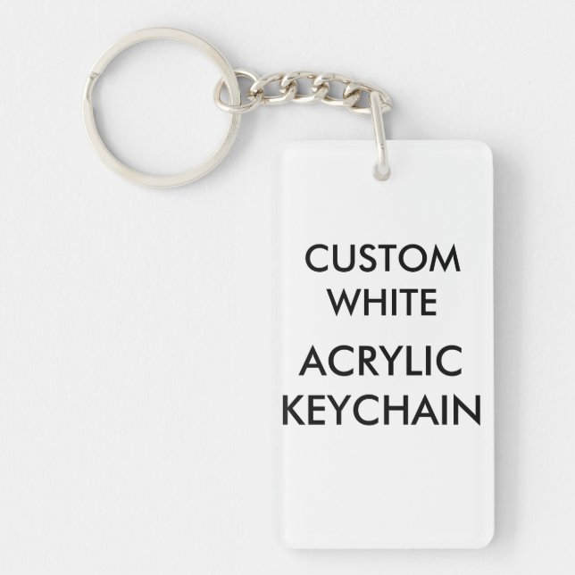 Custom Personalised Rectangular Acrylic Keychain (Front)