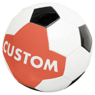 Custom Personalised RED Soccer Football Ball
