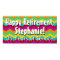 Custom Personalised Retirement Banner Poster