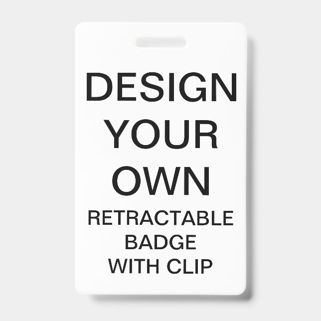 Custom Personalised RETRACTABLE BADGE & CLIP ID Badge (Front)