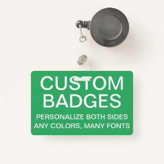 Custom Personalised RETRACTABLE BADGE Template ID Badge